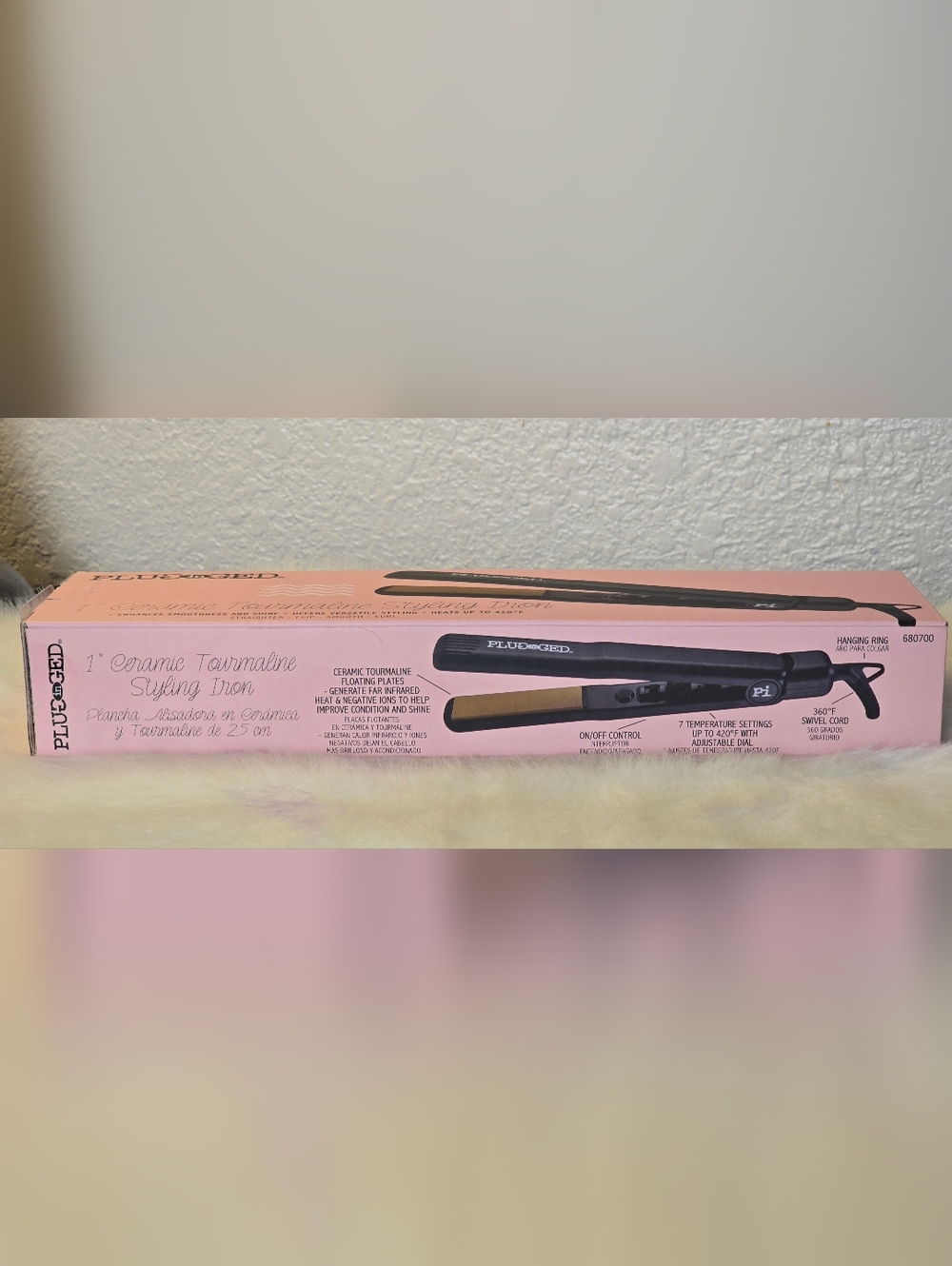Plugged In HeatMaster 1 Inch Ceramic Tourmaline Flat Iron All hair types NIB - Picture 5 of 9